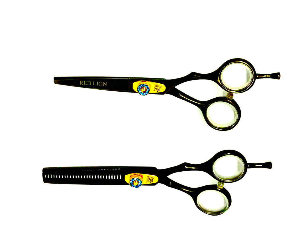 Red Lion Steel Grey Scissor and Thinner Set 5.5