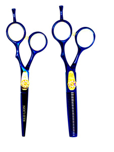 Red Lion Steel Blue Scissors and Thinners Set 5.5"