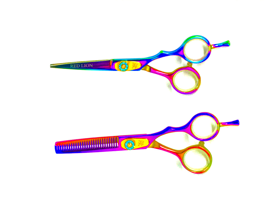 Red Lion Oil Slick Scissors and Thinners Set 5.5
