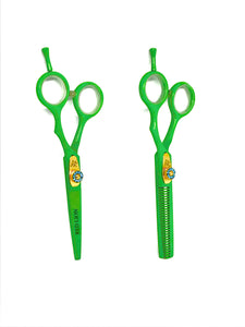 Red Lion Highlighter Green Scissor and Thinner Set 5.5"