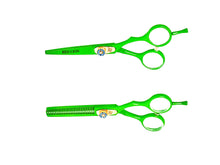 Load image into Gallery viewer, Red Lion Highlighter Green Scissor and Thinner Set 5.5&quot;
