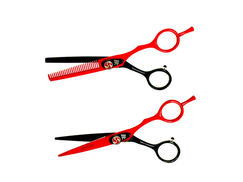 Red Lion Black and Red Scissors and Thinners Set 5.5
